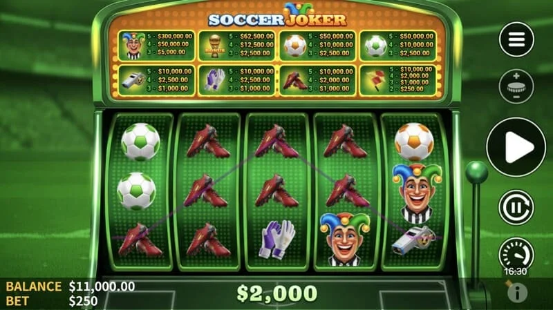 Soccer Joker - रीलों पर जीतने वाला संयोजन